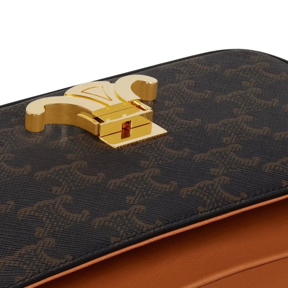 Brand New CELINE SHOULDER BAG CLAUDE IN TRIOMPHE CANVAS & CALFSKIN Authenticated - Picture 10 of 16